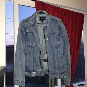 distressed denim jacket
